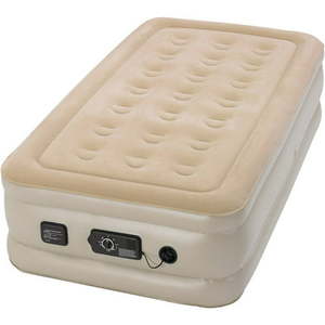 lot 2340 image: Serta Raised 18 Twin Air Mattress with neverFLAT Pump