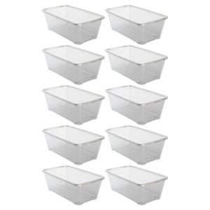 lot 2350 image: Life Story - Shoe Storage Box Stacking Container Bin with Lids, 10 Pack