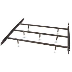 lot 2353 image: GLIDEAWAY 9-Support Legs Queen Brown Bolt on Board Metal Platform Bed Frame