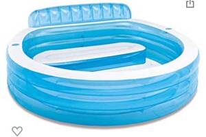 lot 2354 image: Intex Swim Center Inflatable Family Lounge Pool, 90 X 86 X 31, for Ages 3