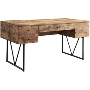 lot 2356 image: Analiese 4-drawer Writing Desk Antique Nutmeg