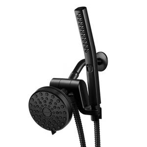 lot 2366 image: Waterpik 12-Spray High Pressure 1.8 GPM 5 in. Wall Mount Dual Shower Head and Handheld Shower Head in Matte Black