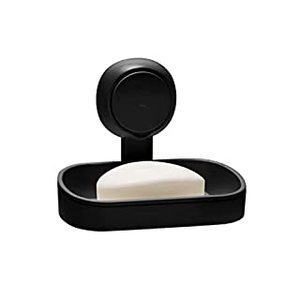 lot 2368 image: Bath Bliss Black Gel Suction Soap Dish in Matte (B09SRZRZ2F)