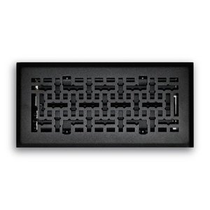 lot 2380 image: 4 In. X 10 In. Modern Contempo Floor Diffuser In Matte Black