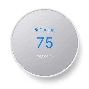 lot 2382 image: Google - Nest Smart Programmable Wifi Thermostat - Snow