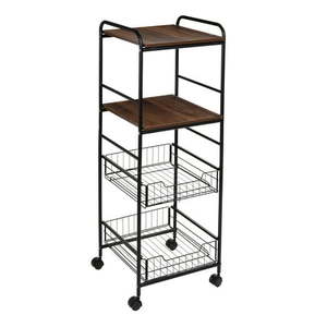 lot 2403 image: Honey Can Do 4-Tier Rolling Cart With Baskets