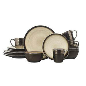 lot 2420 image: Gourmet Basics by Mikasa Anastasia Cream 16-Piece Dinnerware Set Assorted