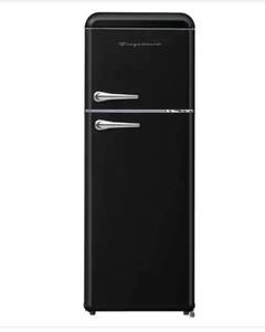 lot 2421 image: 7.5 cu. ft. Mini Fridge in Black with Rounded Corners and Top Freezer