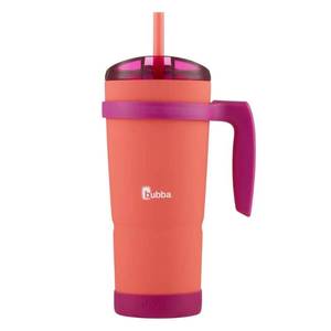 lot 2429 image: Bubba Envy 32 oz. Pink Sorbet Resin Mug with Straw - set of 2