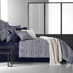lot 22539 image: Five Queens Court Felix Indigo 4 Piece Comforter Set- Retail$333.99