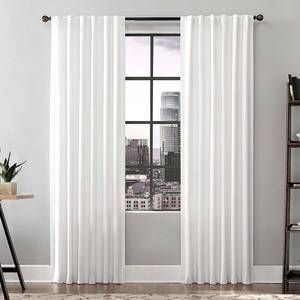 lot 22562 image: Scott Living Renato Linen Blend Semi-Sheer Back Tab Curtain Panel