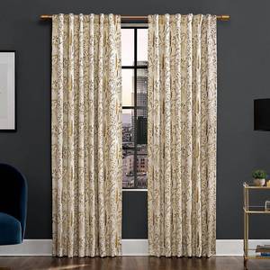 lot 22574 image: Aubry 52 x 96 Shimmering Floral Blackout Curtain Panel