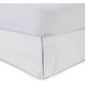 lot 22587 image: Tailored Bed Skirt - 21 inch Drop, White, KIng Bedskirt with Split Corners (Available in 16 Colors) Blissford