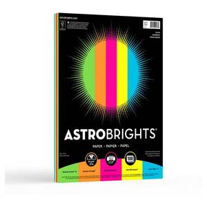 lot 22610 image: Astrobrights Colored Paper 8.5 x 11 24lb 100ct Glow