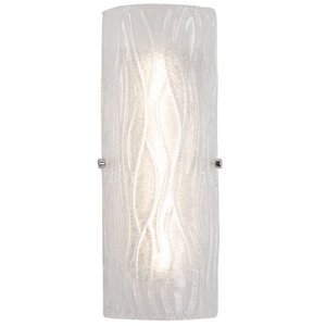 lot 22628 image: Varaluz Brilliance - 6.75W LED ADA Sconce - Chrome Finish with Bright Ice Glass