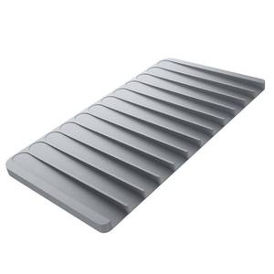 lot 22629 image: KRAUS Self-Draining Silicone Dish Drying Mat or Trivet for Kitchen Counter in Light Grey