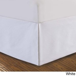 lot 22658 image: DreamSpace Diamond Matelasse Tailored 14-inch Bedskirt