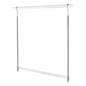 lot 22661 image: Whitmor Double Rod Closet Extender - Chrome - 2.75 x 34.75 x 33.5
