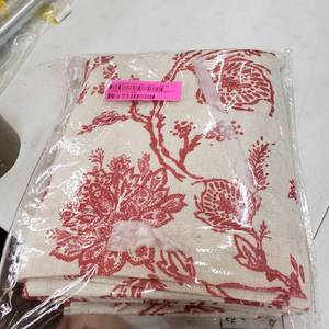 lot 22664 image: Gracewood Hollow Kapil Floral Blackout Linen Curtian