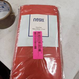 lot 22668 image: Nestl Soft Double Brushed Microfiber Pillow Shams - 2 Pack