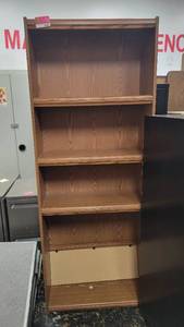 lot 6481 image: 4-Tier Wooden Laminate Shelf W Adjustable Shelves
