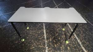 lot 6496 image: 4ft Gray Laminate Classroom Table - Seats Two&nbsp