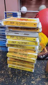 lot 23440 image: Stack of 13 School Curriculum BJU Press Pre-Algebra Textbooks Second Editon&nbsp