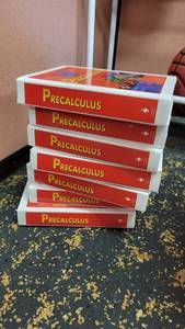 lot 23446 image: Stack of 7 School Curriculum BJU Press Precalculus Textbooks Second Edition&nbsp