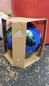 lot 23461 image: Blue Adidas Soccer Ball Size 5&nbsp