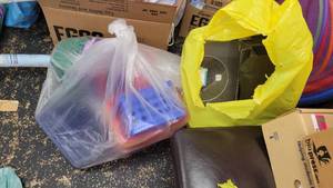 lot 9671 image: 16 Multi Color Organizing Bins, 5 Paper Organizing Trays, Gray Slot Organizer, and More