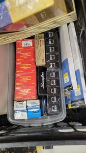 lot 9682 image: Boxes 1in Blue Binders, Office Supplies, and More