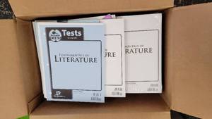 lot 9707 image: Box of Fundamentals of Literatures Test W Answer Key