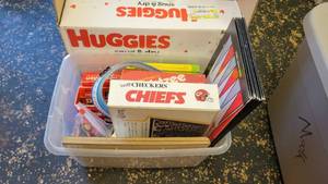 lot 23470 image: Games and Colorful Organizer Bins