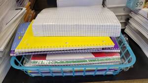 lot 23490 image: Lott of College Ruled Notebooks and College Ruled Notebook Paper&nbsp