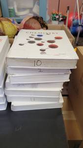 lot 23492 image: Stack of 7 BJU Press School Curriculum Chemistry Third Edition Textbooks and Test Booklets&nbsp