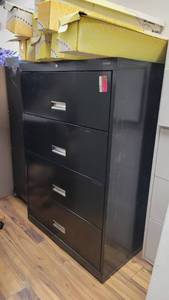 lot 9755 image: Anderson Hickey Co. 4-Drawer Black Filing Cabinet