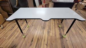 lot 9770 image: Gray Laminate Two Student Desk