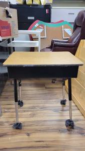 lot 9855 image: School Student Desk W Storage For Books and Other