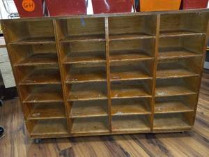 lot 9872 image: 54in wooden classroom cubby