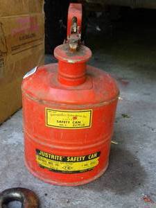 lot 1005 image: Vintage Justrite Safety Can