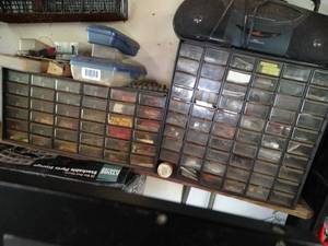 lot 1016 image: 2 Organizers w Contents On and In  Radio