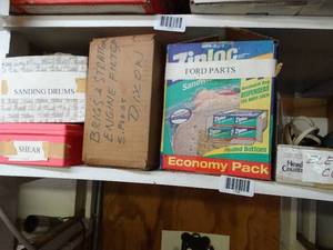 lot 1109 image: Small Engine Parts  Sanding Disk  Electric Cords  Etc