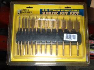 lot 1124 image: Spade Drill Bit Set