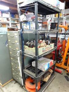 lot 1183 image: 6ft Plastic Shelves wo Contents