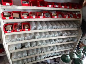 lot 1224 image: Cabinet and Contents  Huge Variety of Fasteners and More