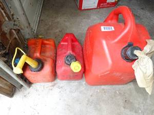 lot 1249 image: Variety of Gas Can  Partially Full