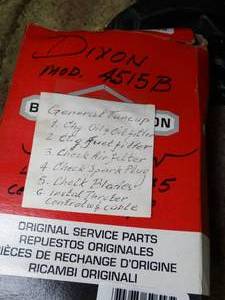 lot 1304 image: Dixon Mower Parts