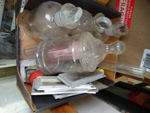 lot 1300 image: Scientific Bottles and Slide Glass