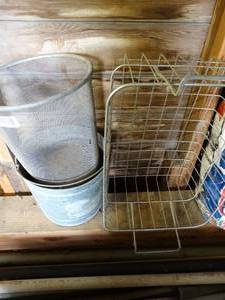 lot 1397 image: Metal Basket and Buckets