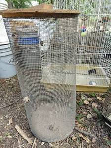 lot 1430 image: Odd Homemade Quality Metal Bird Cage